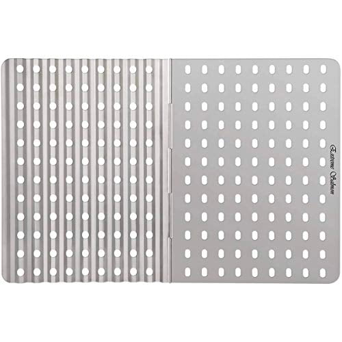 Stainless Steel Dual Side BBQ Sheet Outdoor Yard Camp Cook Grill Grates Reusable 